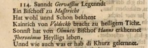 Duellius 1725 Ehrenbrief