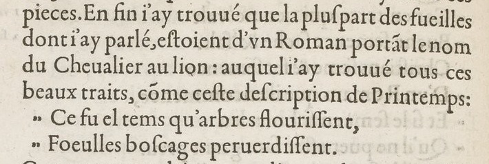 Yvain (Fauchet 1581 S. 100)